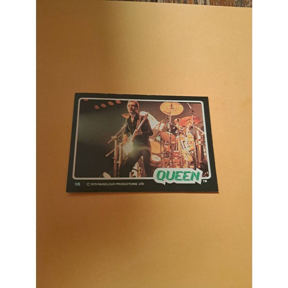 Vintage 1979 Rain Cloud Productions Queen Trading Card #16 Rock Band Memorabilia